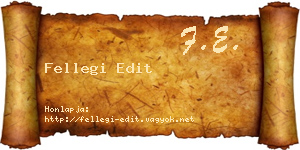 Fellegi Edit névjegykártya